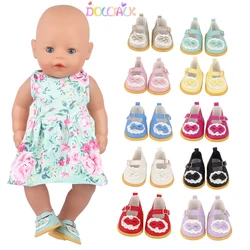 Zapatos de muñeca de 7cm aptos para muñeca americana de 18 pulgadas, botas con lazo de cuero para bebé de 43cm, accesorios para muñeca de niña de Rusia, juguete