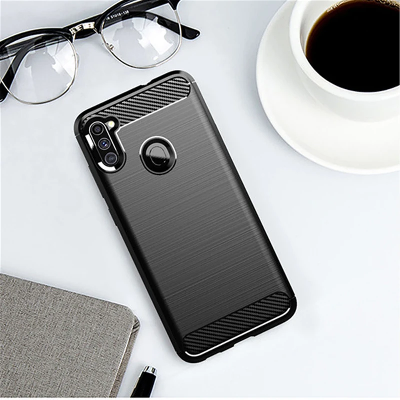 For Samsung Galaxy M11 Case Rubber Bumper Silicone Carbon Fiber Cover For Samsung M11 M21 M31 Phone Case For Samsung M11 Case