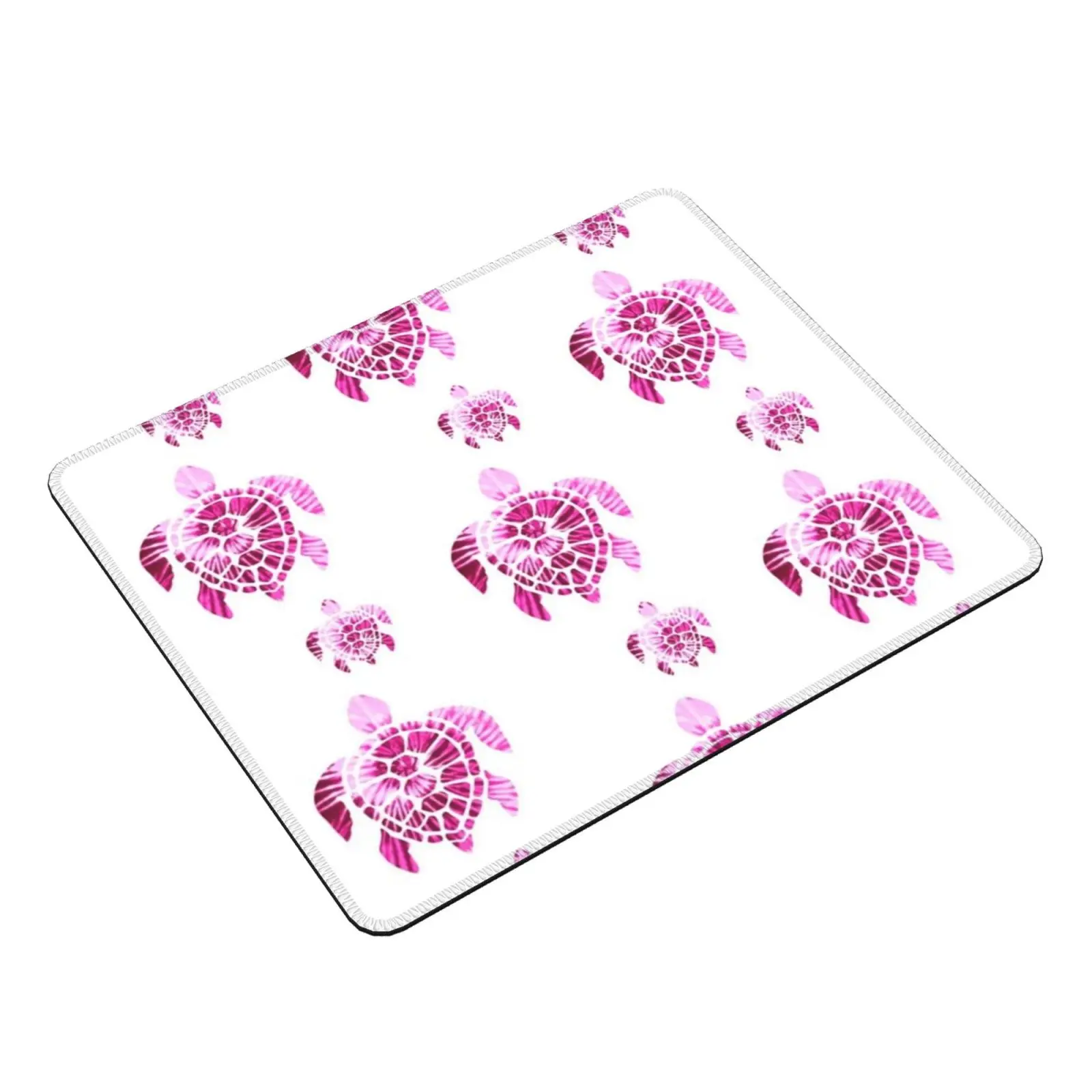 Pink Turtle And Baby Tie-Dye Mouse Pad DIY Print Turtle Turtles Tortoise Shell Mom Baby Two Abstract