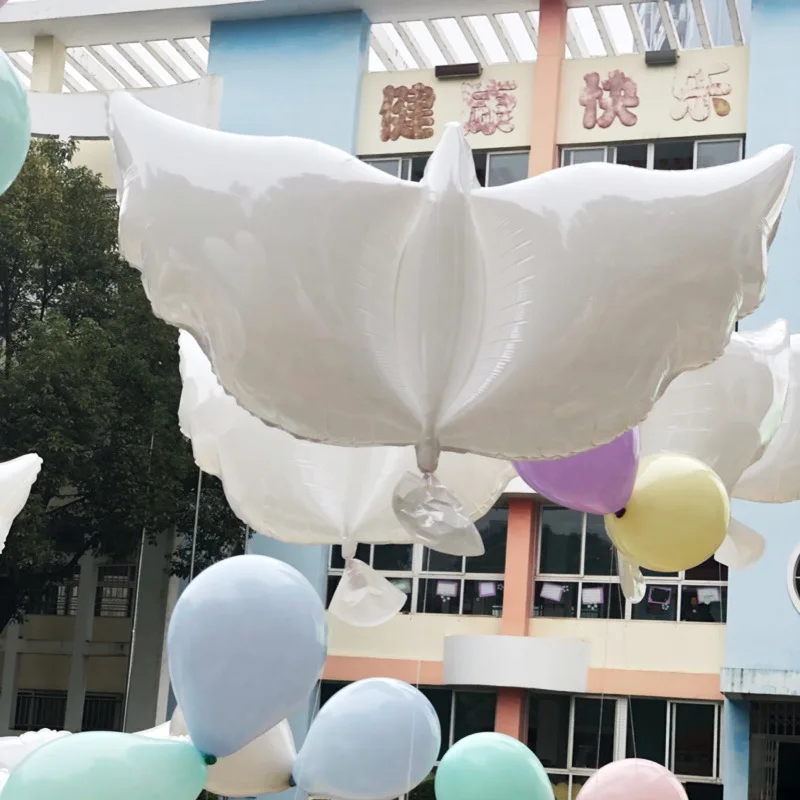 105CMx42CM White Dove Balloon for Wedding Decor and Peace Dove Aluminum Film Balloon Symbol Of Holiness Peace And Happiness