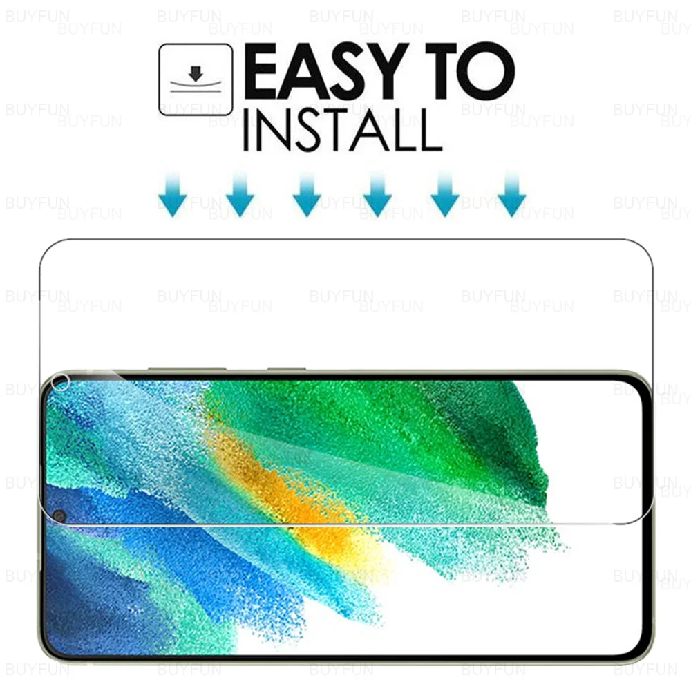 4 pçs 9h caso de vidro temperado para samsung galaxy s21 fe 5g protetor de tela para samsung s21 s20 fe 4g 5g capa de película protetora