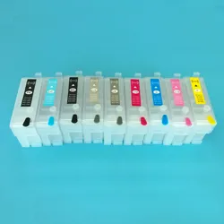 30ML 80ML Empty Refillable Ink Cartridge or ARC Auto Reset Chip For Epson P600 R3000 9Colors Printers