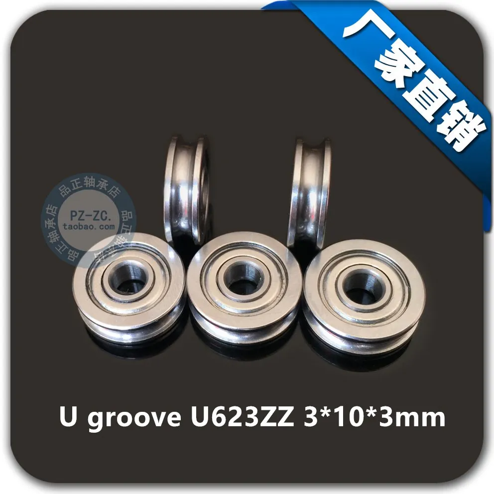 50 Stück V623 V624ZZ U623ZZ U624ZZ U604ZZ V-/U-Nut-Rollenlager 3x10x3 3x12x4 4x13x6 3x12x4 4x13x4 mm – Detail 4