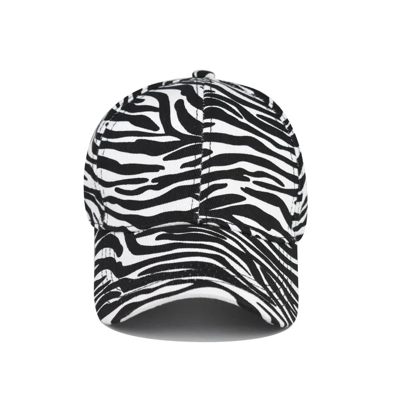 Fashion Summer Zebra pattern Print Baseball Cap For Women Casual Adjustable Cap Hip Hop Snap back Gorras Hombre hats Bone