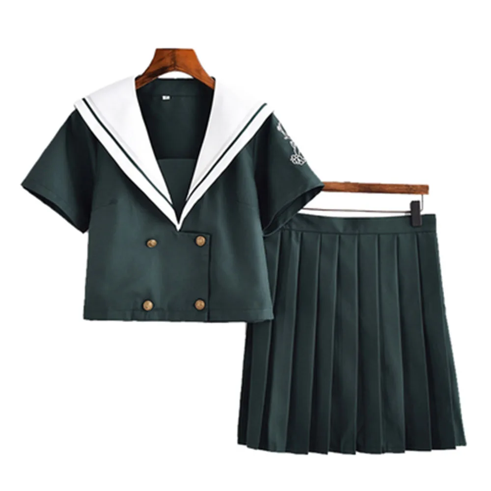 Uniforme escolar japonês para meninas, roupa diária, uniforme de escola tradicional para meninas, estudantes, anime cos, sailor, azul-marinho