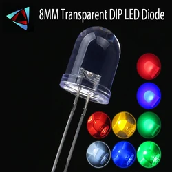 20Pcs 8MM LED Diode Kit 3V Set Light Emitting White Green Red Blue Yellow Pink Purple Orange RGB Fast Slow  Warm LED KIT