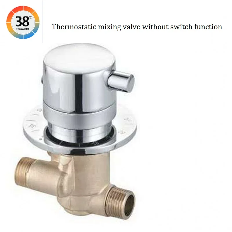 MTTUZK 1 Way Output Brass Thermostatic  Shower Faucets Wall Mounted Cold Hot Water Mixing Valve Thermostatic Shower Valve