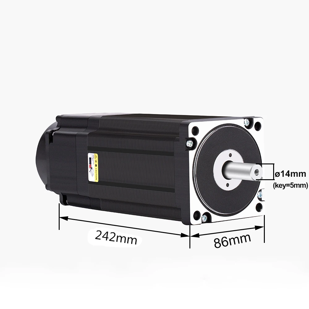 Imagem -02 - Passo 12nm com Circuito Fechado Codificador Híbrido para Fonte de Alimentação 400w e 60v Motor 86 mm com Freio Nema34-motor de