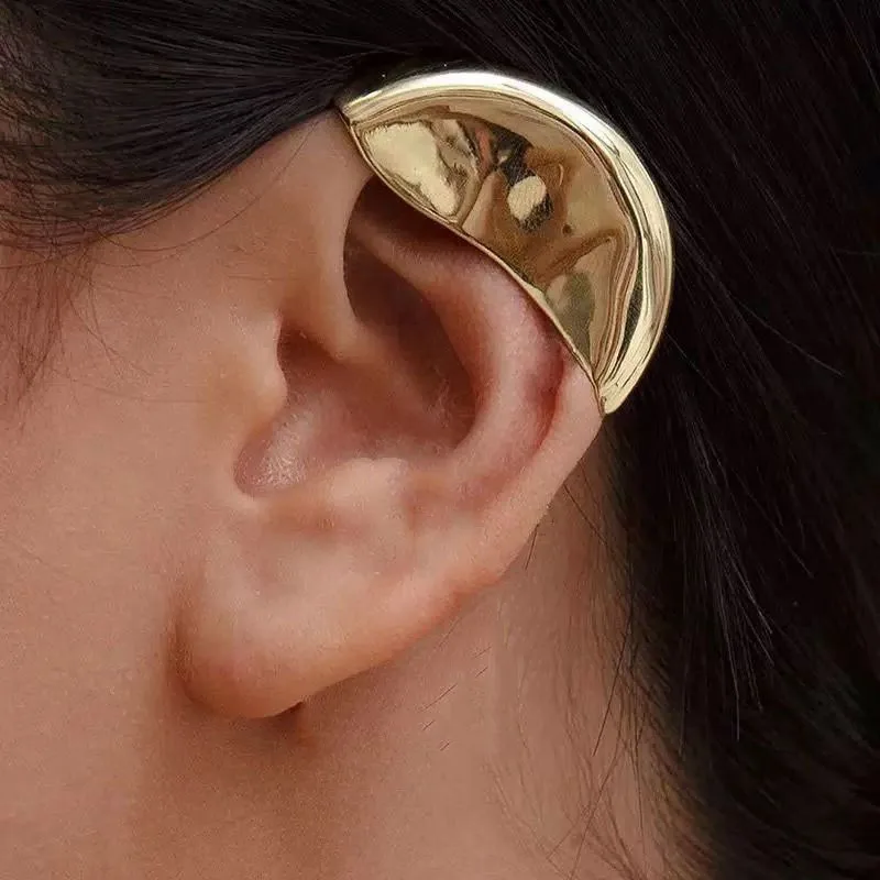Punk Auricle helix Ear Cuff nausznice bez przekłuwania mężczyzn kolczyki damskie unikalne niezwykłe fajna biżuteria hip-hop