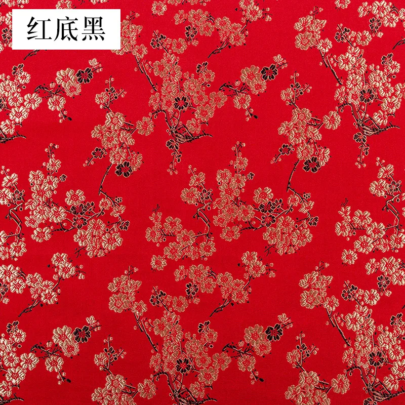 75 cm Brocade Imitation Silk Pattern Fabrics Jacquard Garment Fabric Sewing Dress Needlework Material