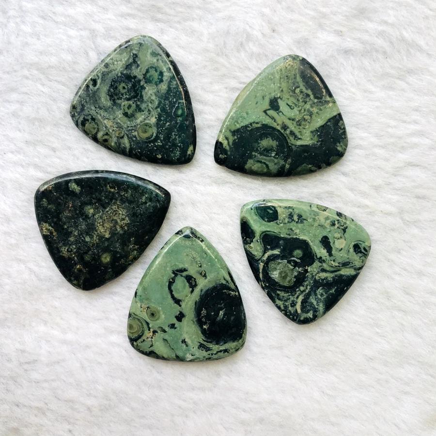 Wholesale 1pcs genuine Kambaba Jasper Stone bead Guritar pick,Natural Stone Crystal Guitar pick,Finger Pick,27x31x2.8mm