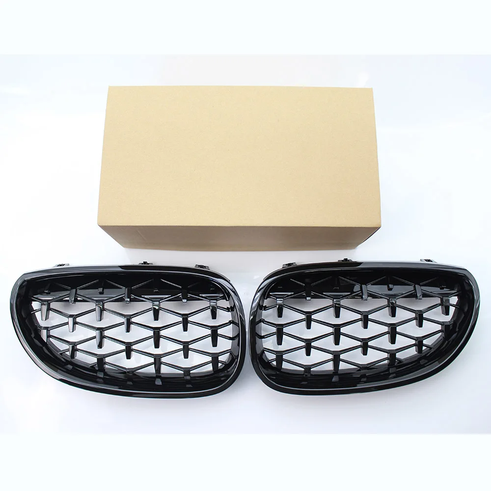 

Front Grill Latest Style Gloss Black Diamond Meteor Fit For BMW E60 2003-2010 5 Series