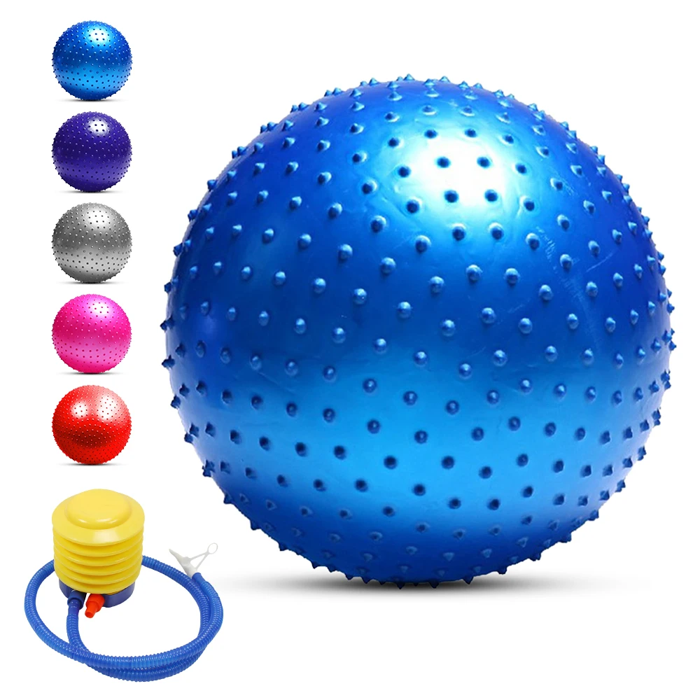 45CM / 55CM  65CM  75CM Barbed Massage Ball Sports Yoga Balls Point Fitness Gym Balance Fitball Pilates Workout Exercise