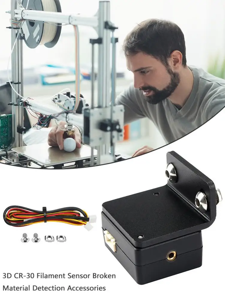 3D Printer Parts Filament Welding Connector Sensor Break Material Detection Module Material Runout Detector For CR-30 Sensor Kit