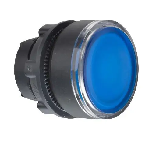 ZB5AW363C ZB5AW363 Blue flush illuminated pushbutton head Ø22 spring return for integral LED