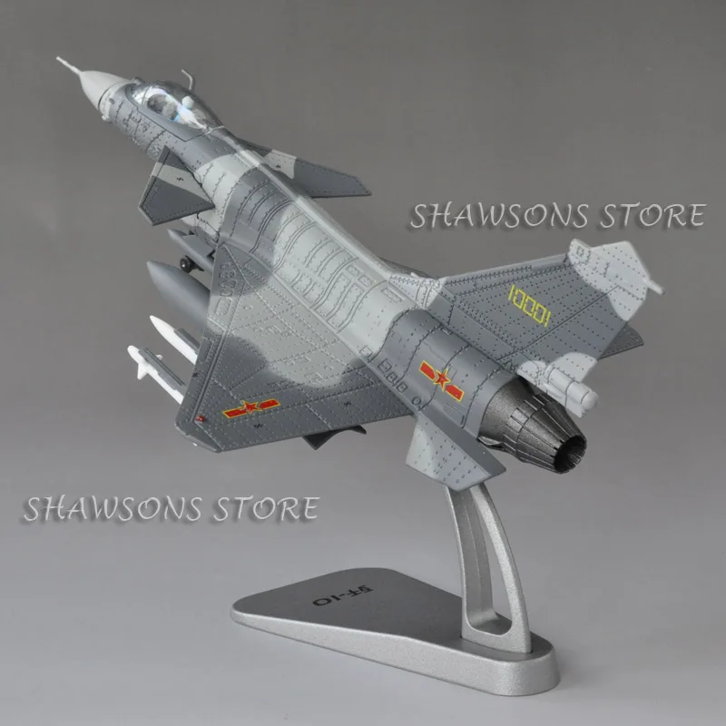 Modelo de avión militar fundido a presión, juguete de Jian-10, China, Jet Fighter, réplica coleccionable, 1:72