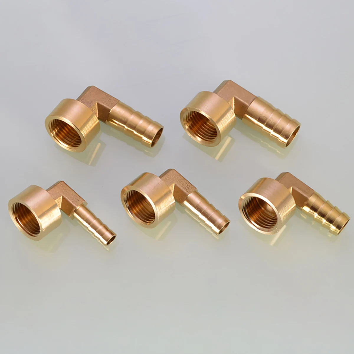 Brass Elbow Connector 8mm 10mm 12mm 14mm 16mm Hose Barb to 1/4