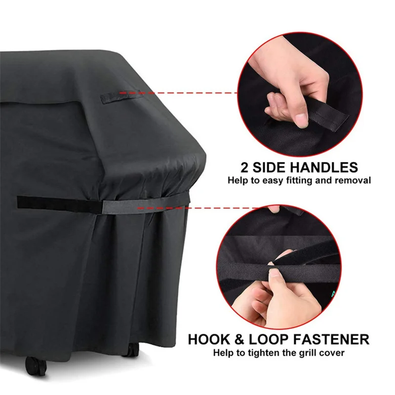 420D BBQ Cover Outdoor Dust Waterproof Anti UV Duty Oxford Cloth Grill Cover Rain Protective Outdoor Barbecue Cover Dropshipping