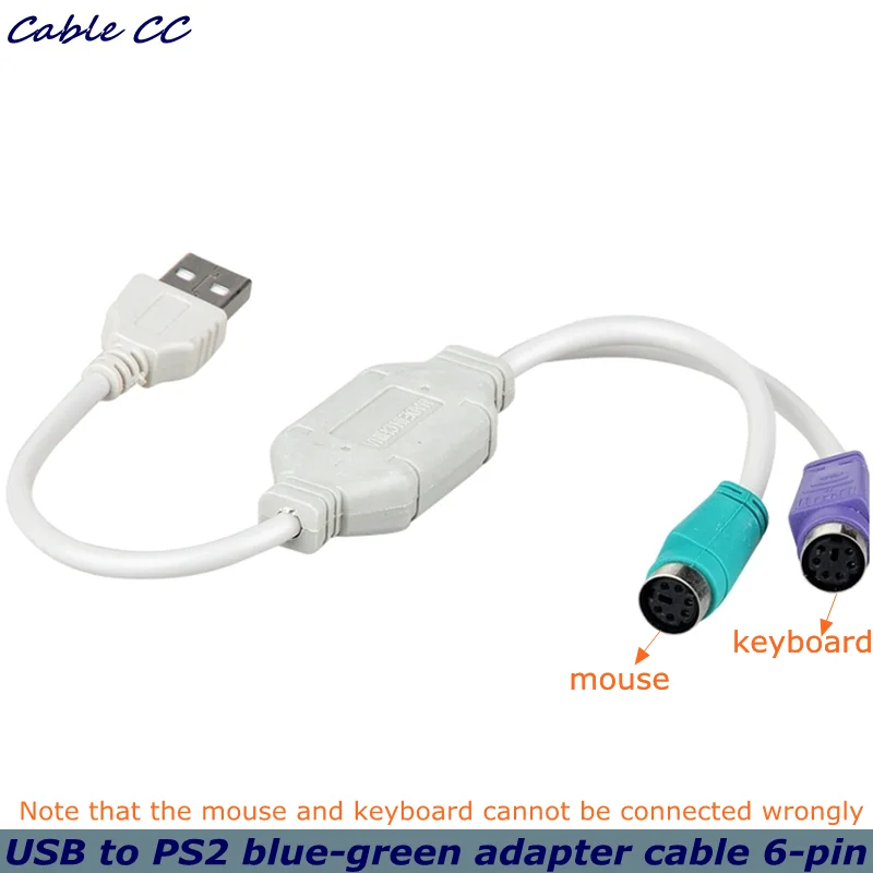 

USB-PC/2 «мама» на мышь + преобразователь интерфейса клавиатуры USB-2 6-контактный гнездовой кабель-адаптер подходит для любого ПК и ноутбука