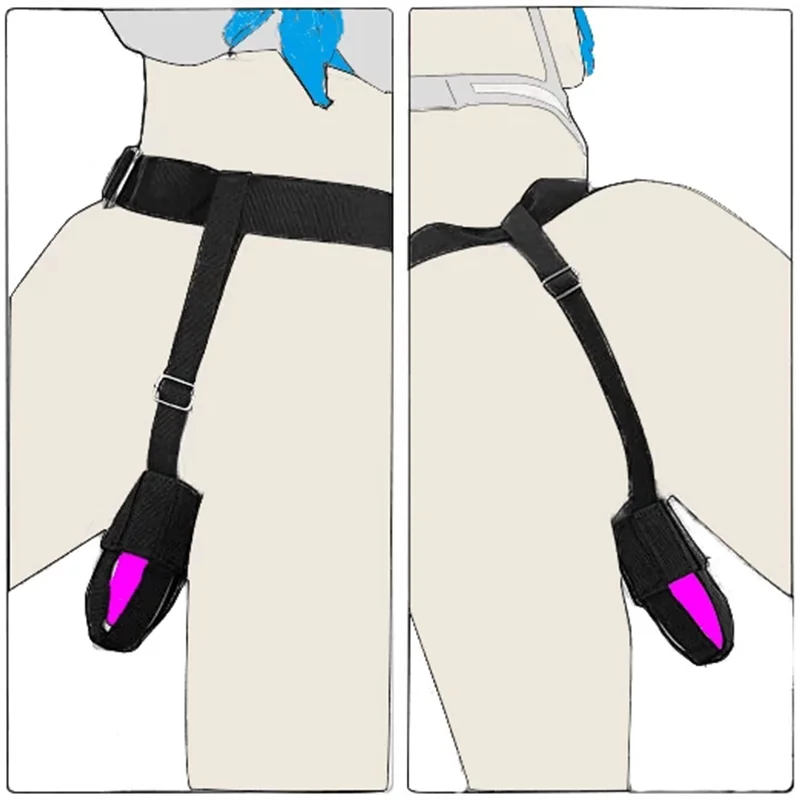 BDSM Bondage Restraint Belt Harness Holder Strap-on Nylon Waist Massage Masturbator Constrained Forced Slave Fetish No Vibrators