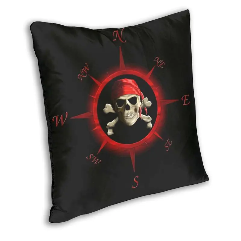 Skull Pirate Compass Rose Cushion Covers Velvet Nordic Pillow Case Decor Home