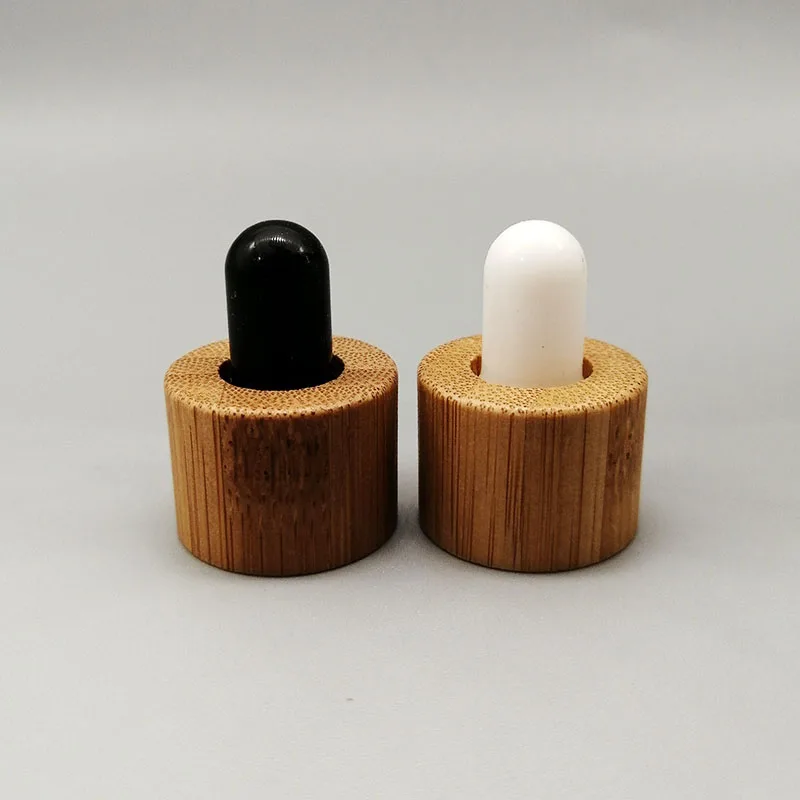 18mm cosmetic glass bottle dropper cap ecofriendly wooden bamboo cover pipetting lid essential oil bottles top 18/415