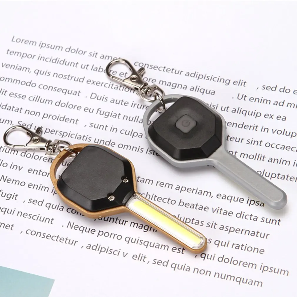 COB LED Key Chain 750 Lumens Flashlight Keychain Portable Keyring Light Torch Lamp Pocket Emergency Camping Lamp Backpack Light