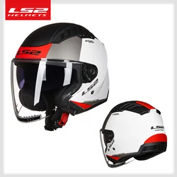 Capacete LS2 COPTER Retro Motorcycle Helmet ls2 of600 open face Scooter Vintage with Dual Lens helmets casco moto