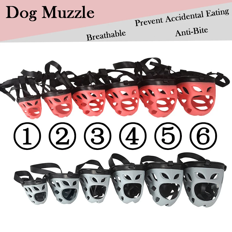 Adjustable Pet Dog Muzzle Safe Training Anti Stop Barking Supplie Lightweight Rubber Dog Muzzles Stop Biting Barking Chewing