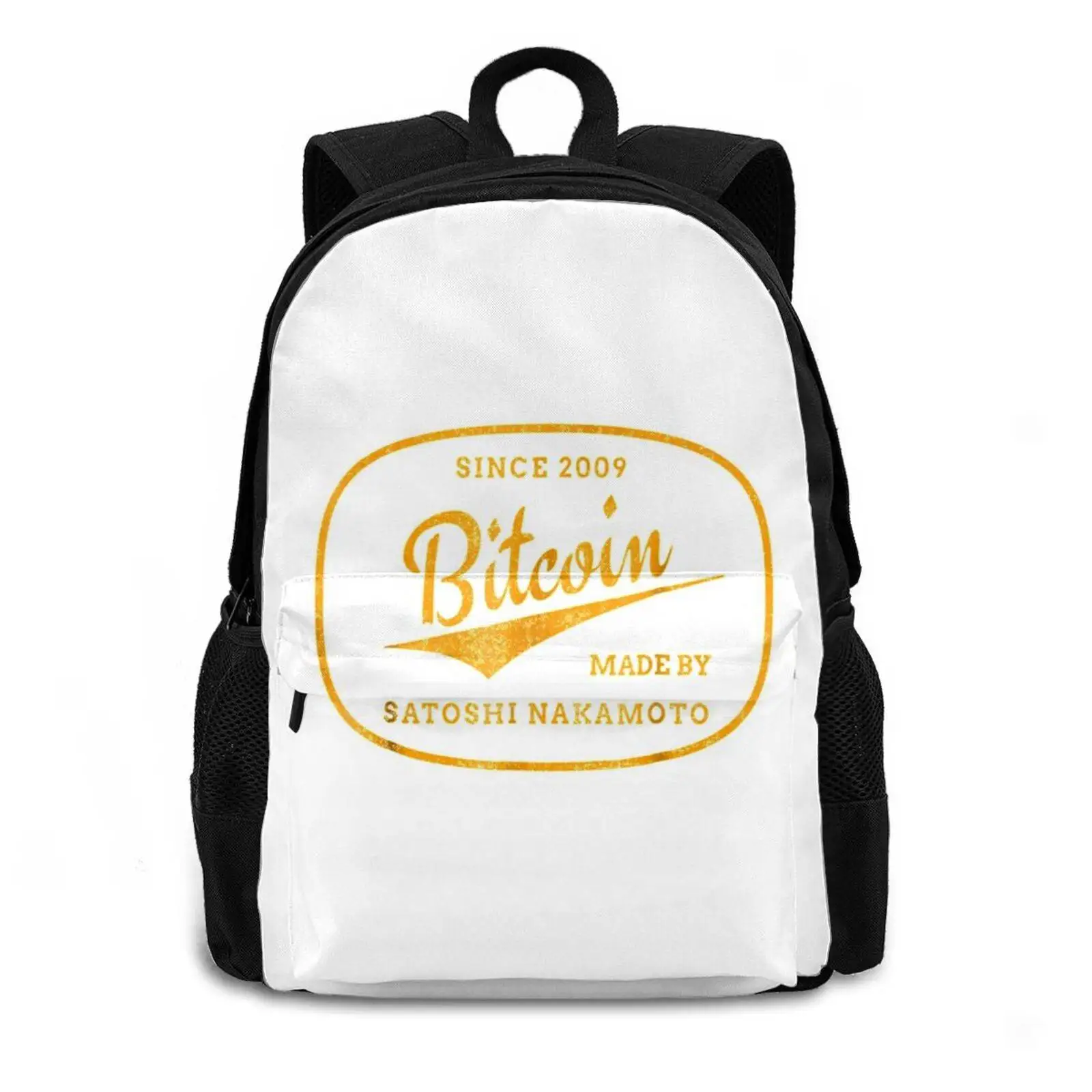 Funny Cryptocurrency Shirts | Vintage Bitcoin Since 2009 Satoshi Nakamoto Travel Laptop Bagpack School Bags Hodl Cryptocurrency