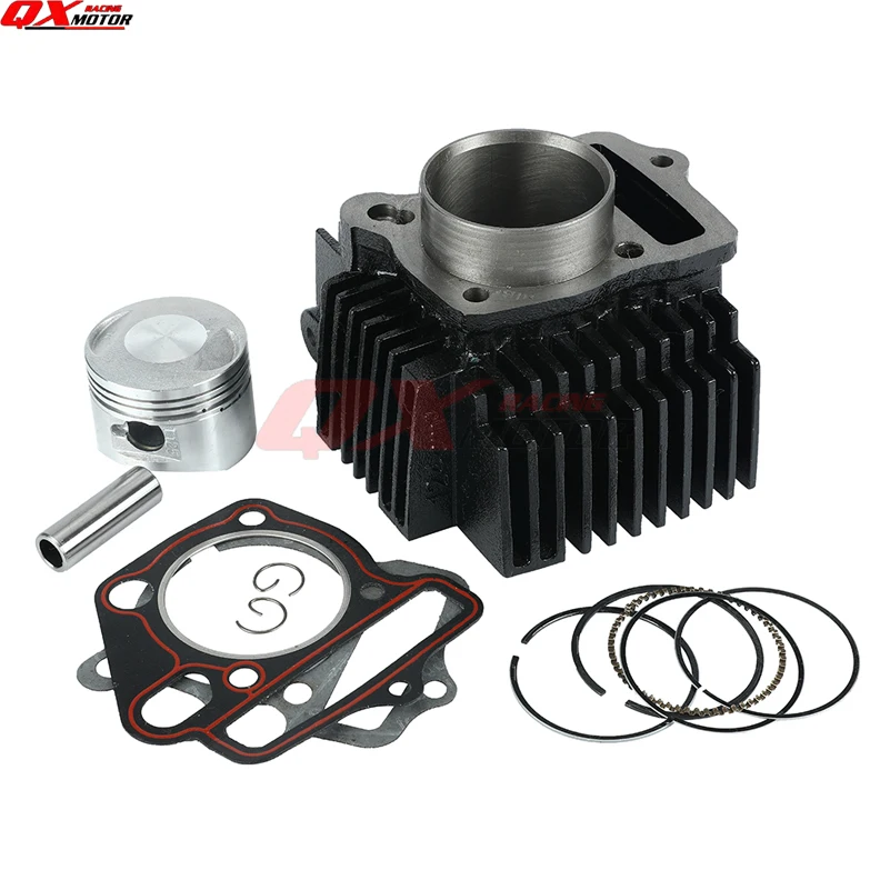 125cc Motorcycle 52.4mm Bore Steel Cylinder Piston Gasket kit For Lifan 1P52FMI Horizontal Engines Dirt Pit Bike Monkey Bike ATV