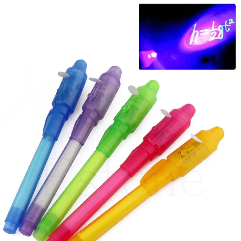 NEW 2 In 1 UV Black Light Combo for Creative Stationery Invisible Pen Dropship