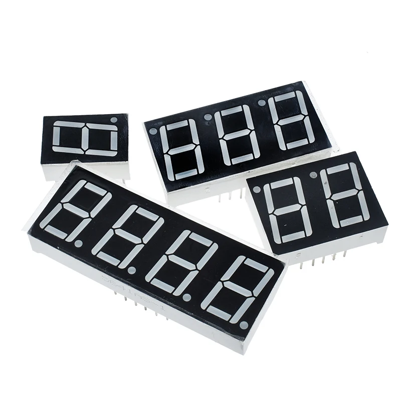 0.56 polegada display led 7 segmento 1 bit/2 bit/3 bit/4 bit tubo de dígitos vermelho cátodo comum/ânodo digital 0.56 polegada led 7 segmento