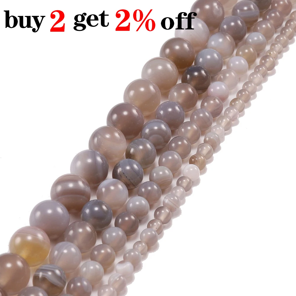 1strand/lot 4 6 8 10 12 mm Black Natural Stone Beaded Agates Yoga Spacer Round Beads For Jewelry Making DIY Necklaces Bracelets