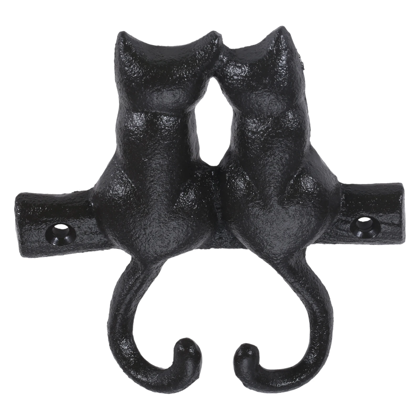 Single/Double Cats Hooks Cast Iron Wall Housekeeper Kitty Hanger Towel/Clothes/Coat Home Decor Garden Outdoor Bathroom Kitchen