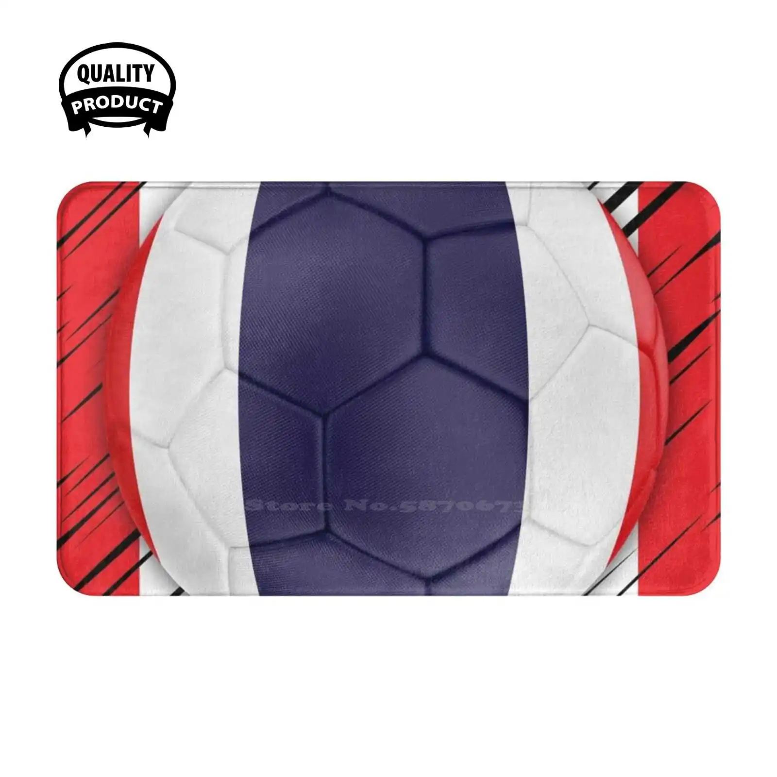 Thailand Football Flag Soft Cushion Home Carpet Door Mat Car Rug Thailand National Flag Competition Sports Futbol Player Soccer