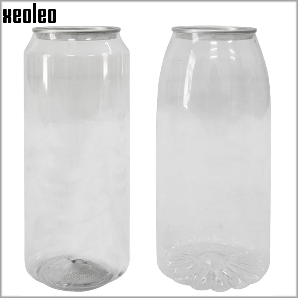 XEOLEO 100pcs 500ml/650ml PET bottle with lid for Milk tea PET can Bubble tea/Drink/Beverage bottle with Cover Sealed bottle