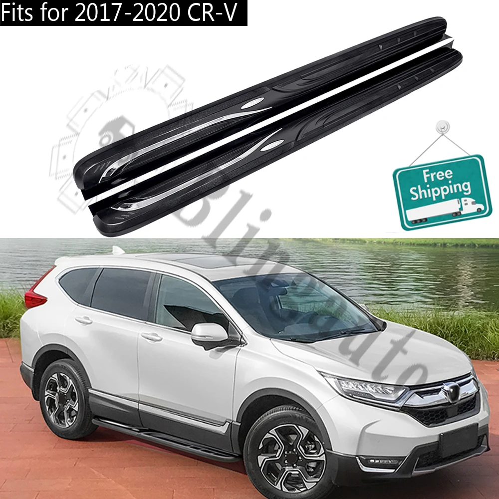 

Fits for H ONDA CRV CR V 2017+ 2Pcs left right running board side steps nerf bar car pedal side stairs