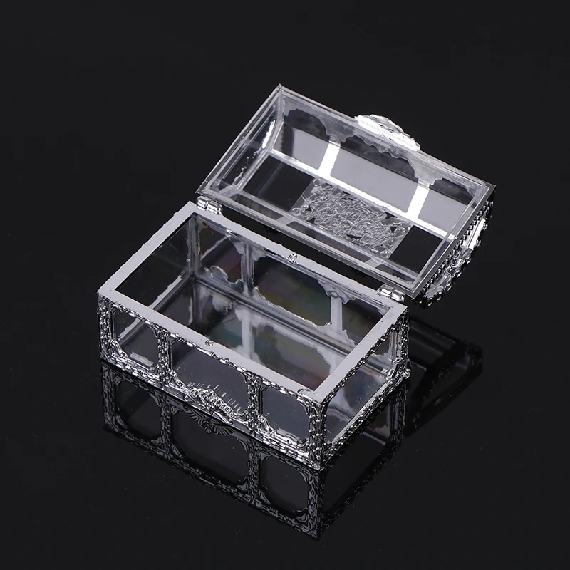 Transparent Organizer Trinket Treasure Storage Mini Home Case Chest Collectibles Desktop Gem Candy Makeup Pirate Jewelry Box