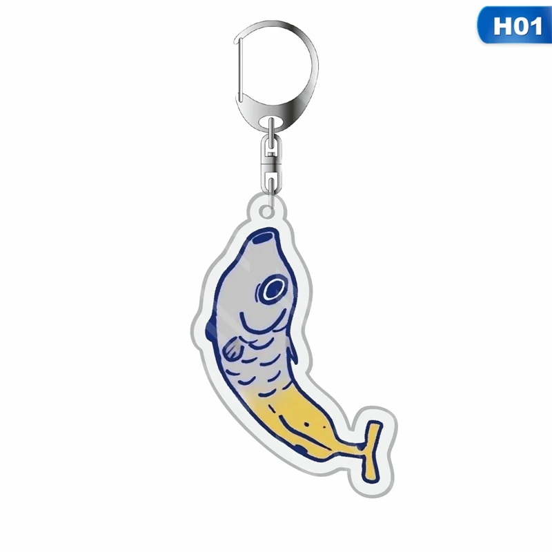 Japan Anime Keychain Banana Fish Ash Lynx Okumura Eiji Cosplay Double Side Acrylic Key Chain Ring Phone Charm Pendant Keyring