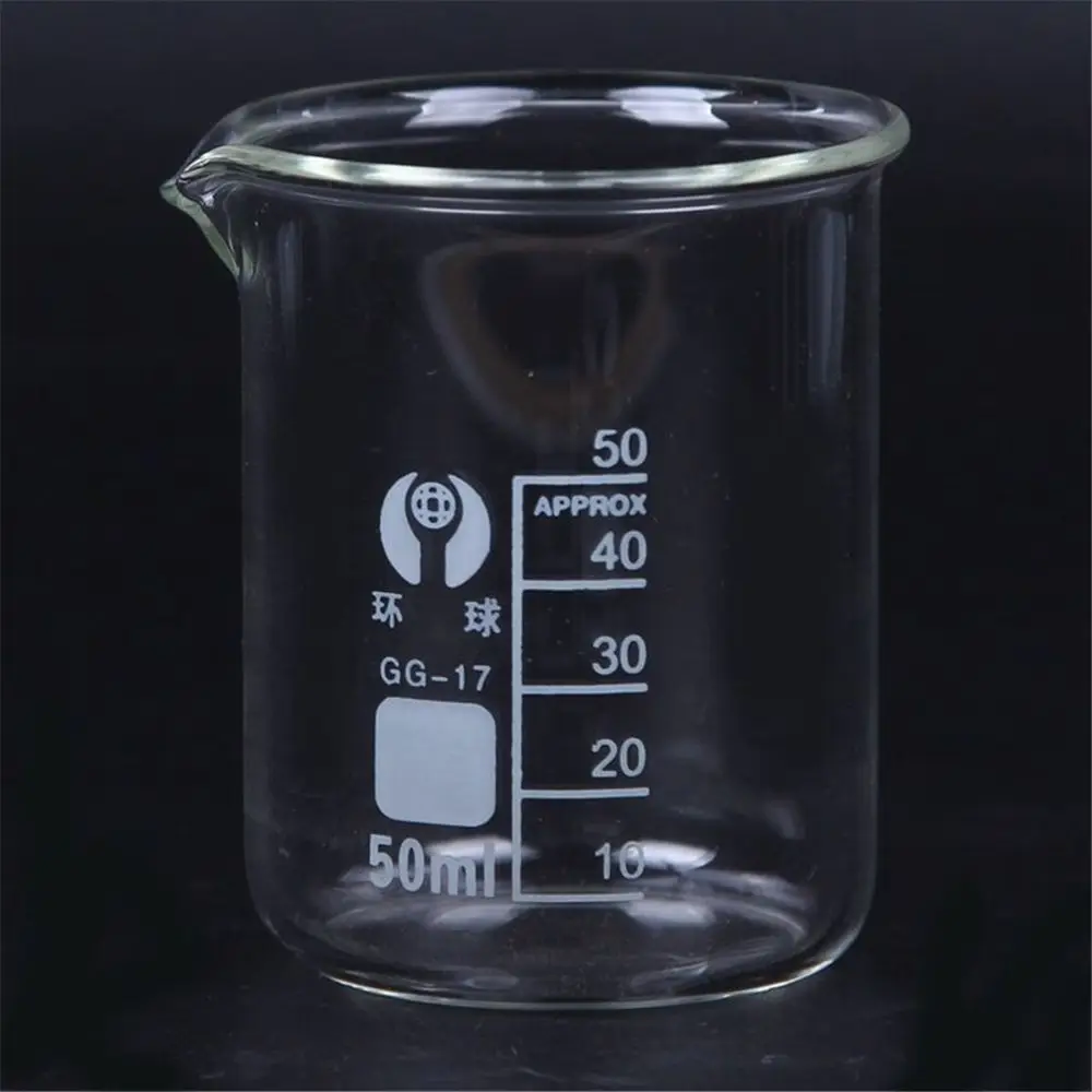 1PCS 10ml-100ml Beaker Measuring Glass Beaker Lab Borosilicate Glassware Chemistry Stationery Laboratory Supplies