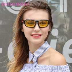 DOHOHDO New Yellow Women Polarized Sunglasses Night Vision Glasses Brand Designer Spectacles Car Drivers Goggles For Lady UV400