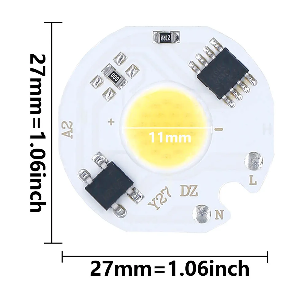 3W 5W 7W 9W 220V LED COB Lamp Chip Smart IC NO Need Driver For Flood Light Spotlight Lighting White/Warm/Natural/Red/Green/Blue