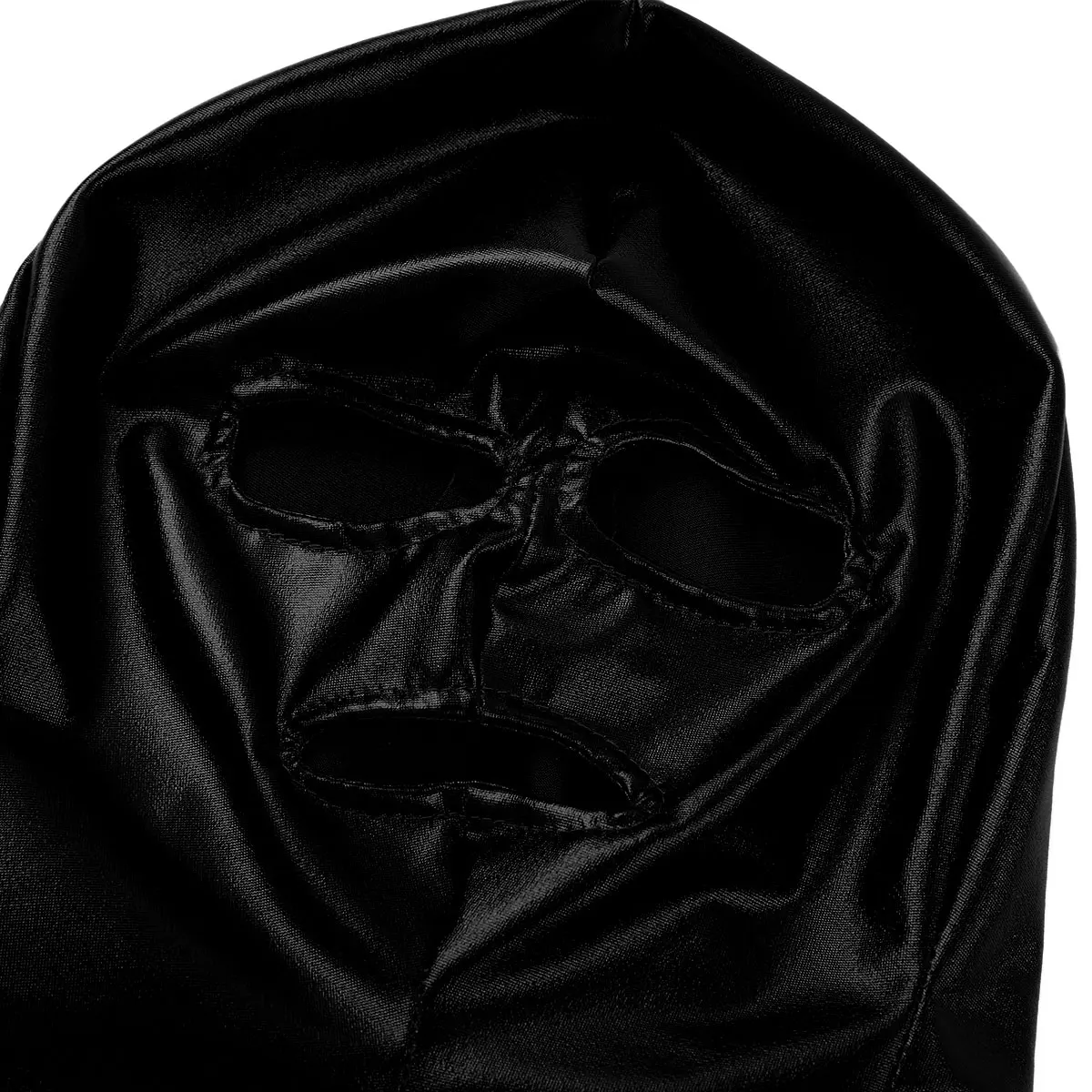 Unisex Mannen Vrouwen Latex Masker Glanzend Metallic Gezichtsmasker Open Ogen en Mond Hoofddeksels Volgelaatsmasker Hood Cosplay Rol spelen Kostuum