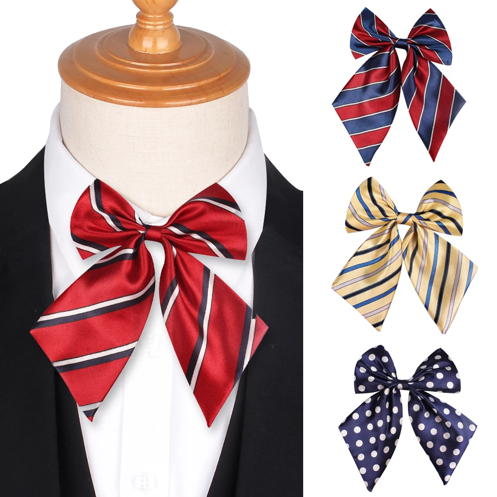 Plaid Bowties For Women Stripe Collar Insignia Student Bow tie Classic Suit Bow ties For Wedding Girls Bow ties Butterfly Cravat