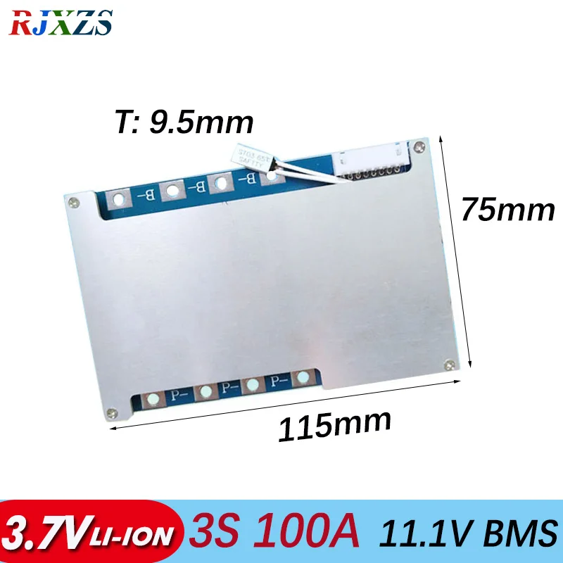 

3S 100A 11.1V 12.6V li-ion BMS PCM battery protection board bms pcm with balancing for LicoO2 Limn2O4 li battery