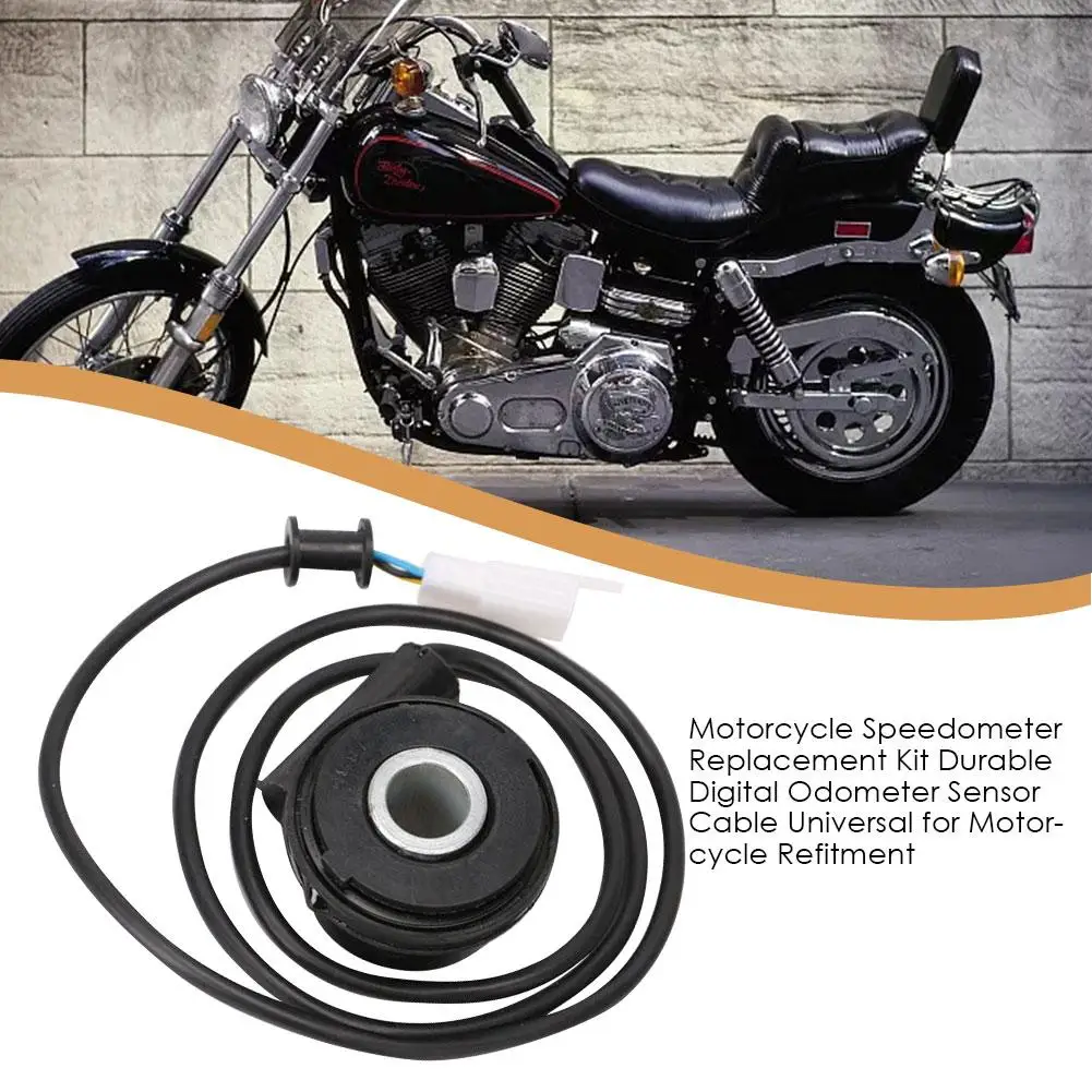 3-Pin Connection Motorcycle Speedometer Replacement Kit Digital Odometer Sensor Cable Universal for Motorcycle Refitment