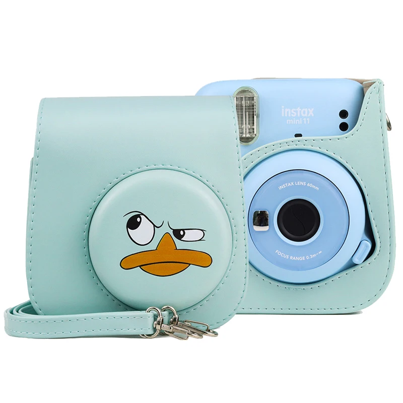 Fujifilm Instax Mini 11อุปกรณ์เสริมกล้องศิลปินน้ำมันสีPUหนังแท้กระเป๋ากล้องป้องกันกระเป๋า