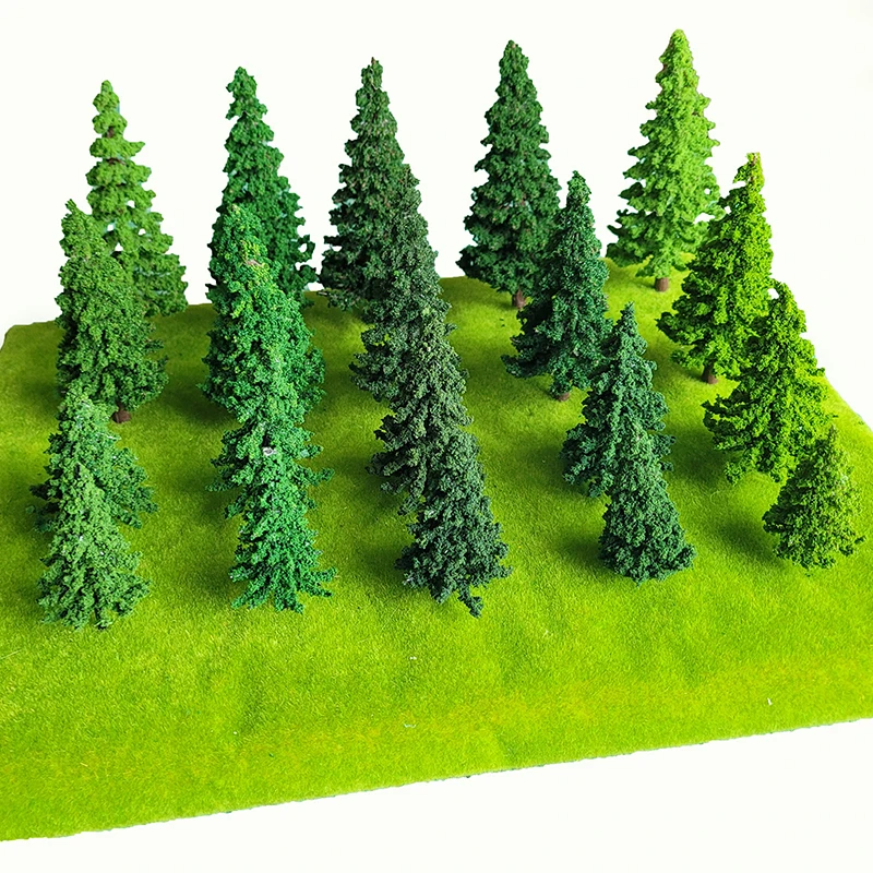 1:87 Scale Model Pine Trees Cedar Landscape Miniature Train Railway Layout Scenery Dioramas Diy Window Christmas Day Decoration