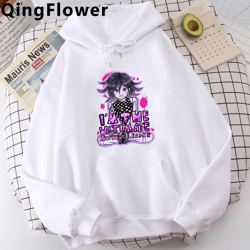 Sudaderas con capucha de Anime japonés Danganronpa para hombre, sudaderas Kawaii de Hip Hop de los 90, Harajuku, Nagito, Kokichi, ropa de calle para